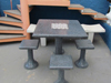 mesa em concreto granitado