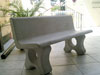 banco de concreto com encosto